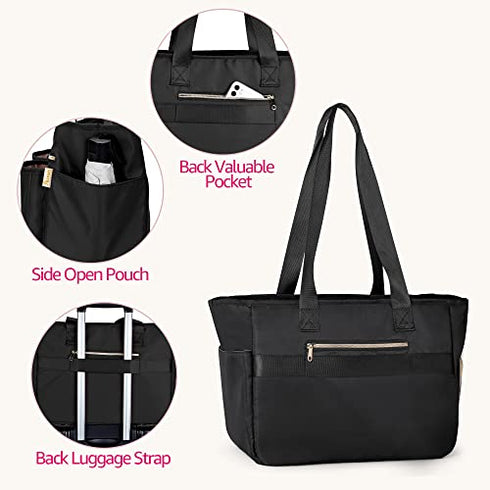 Pack Fasrom Breast Pump Tote Bag with Laptop Sleeve Bundle with Breastmilk Cooler Bag with Ice for Working Moms
