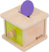Adena Montessori Coin Box, Yellow-Green Door Baby Toys for 6-12 Months 1-2 Years Old Toddlers