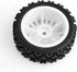 4Pcs Rubber Tire Plastic Wheel Tyre - Upgrades Parts Accessories for Tamiya XV-01 XV01 TA06 TT-01 TT-02 PTG-2 RC Rally