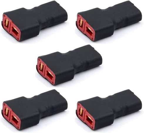 5pcs T-Plug Female Connector to XT30 Male Connector Adapter for RC Lipo NiMH Battery Charger, No Wire