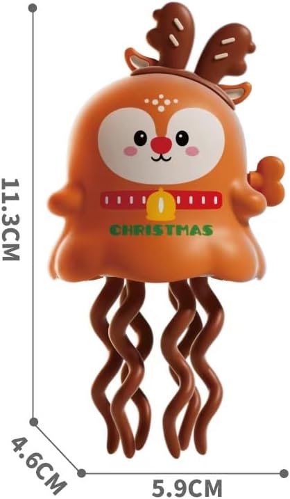 MythBricks 2 3+ hristmas Wind Up Toy Reindeer, Dancing Wiggly Wind-Up Christmas Toy, Play Modes, No Batteries Needed