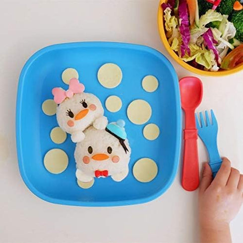 Re-Play Kids Dinnerware Set, Sky Blue, 10 oz. Open Cup, 7" Flat Plate, 12 Oz. Bowl, Fork & Spoon