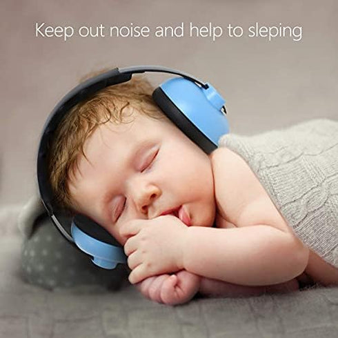 Kids Noise Cancelling Headphones, Ear Protection Earmuffs for Babies 0-3 Years, Toddlers, Infant (Blue)