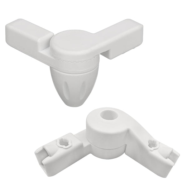 COMOMY White Hinge Joint for 198" or 80" Hardware Mounted Pet Gate