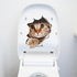 Pack of 2 Washroom Toilet Seat Stickers - Adorable Cat Animal Pattern 3D PVC Wall Decor