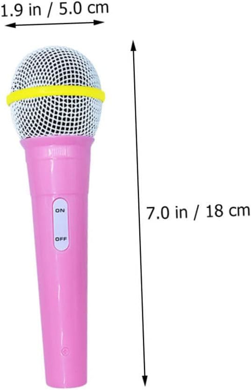 2pcs Microphone Model, Kid Cosplay Play Microphone, Simulation Microphone Party Favors Photo Prop Toy