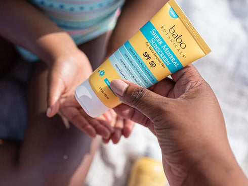 Babo Botanicals Sheer Mineral Sunscreen Lotion SPF 50 - Natural Zinc Oxide, Lightweight, Water Resistant