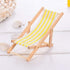 3pcs 1:12 Miniature Foldable Wooden Beach Chair, Mini Deck Chair, Indoor Outdoor Furniture Accessories with Red/Blue