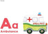 DECOWALL DS8-2005N Transport Alphabet Kids Wall Stickers, Peel and Stick Removable Decals for Nursery Bedroom