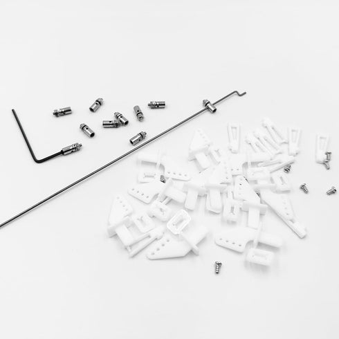 URIMPAVIDO 10PCS 1.2 200mm 10PCS 1.3mm 10PCS x Pushrod with Adjustable Pushrod Connector Linkage Stopper Micro Control
