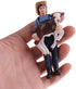 FOWIUNYE 16Pcs Little Farmer People Figures, Plastic Farm Keeper Figurines Realistic Hand Painted Farmer People