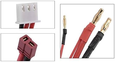 2pcs 4mm Bullet Banana to Female T-Plug - LiPo Battery Lead Wire & JST-XH Balance for 2S 7.4V LiPo Batteries