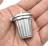 Adult scene DIY 1:12 Dollhouse Miniature Furniture Home Garden Trash Can Garbage Bin Silver 30mm width: 26mm height: 35