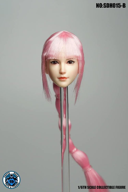 Super Duck SDH015 - 1/6 Scale Female Head Sculpt for 12 Inch Asian Women Action Figure B