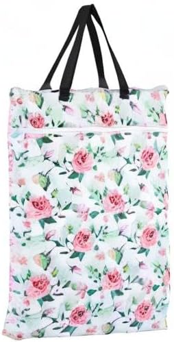 ReUseLife Large Hanging Wet/Dry Cloth Diaper Pail Bag for Reusable Diapers or Laundry