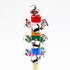 6Pcs Wooden Jingle Hand Bells - Rainbow Handle Wooden Bells Jingle Stick Shaker Rattle for Baby Kids Children Musical