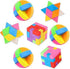 PROLOSO 15 Pcs Puzzle Cube Pencil Erasers, Kids Party Favors, Classroom Student Prizes, Brain Teasers