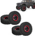 4Pcs RC Racing Tires 120mm, 1/10 Scale Rubber Inflatable Remote Control Model Climbing Car Tire (Red)