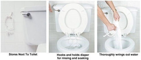 Diaper Duck for Cloth Diaper Rinsing and Cleaning in Toilet