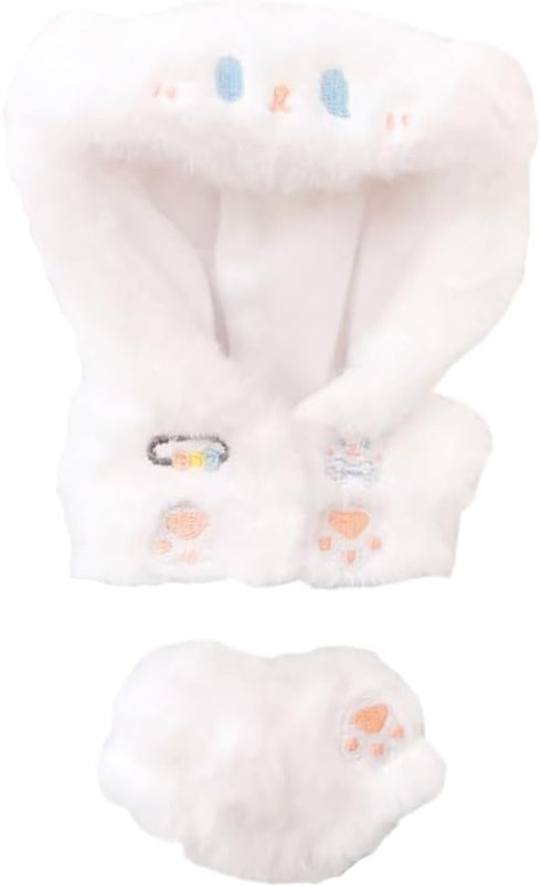 niannyyhouse Plush Doll Clothes - Hoodie Pants Milk Bear Outfit Accessories for 10cm~15cm Dolls