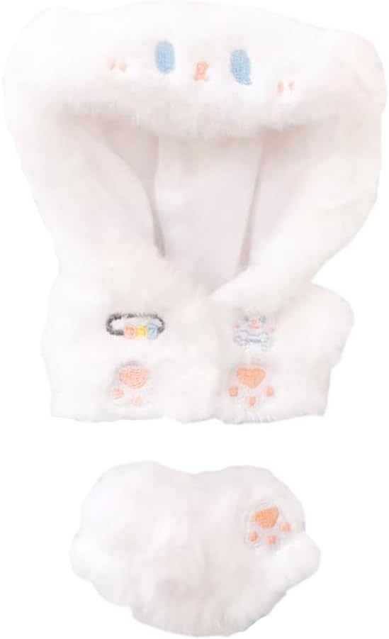 niannyyhouse Plush Doll Clothes - Hoodie Pants Milk Bear Outfit Accessories for 10cm~15cm Dolls