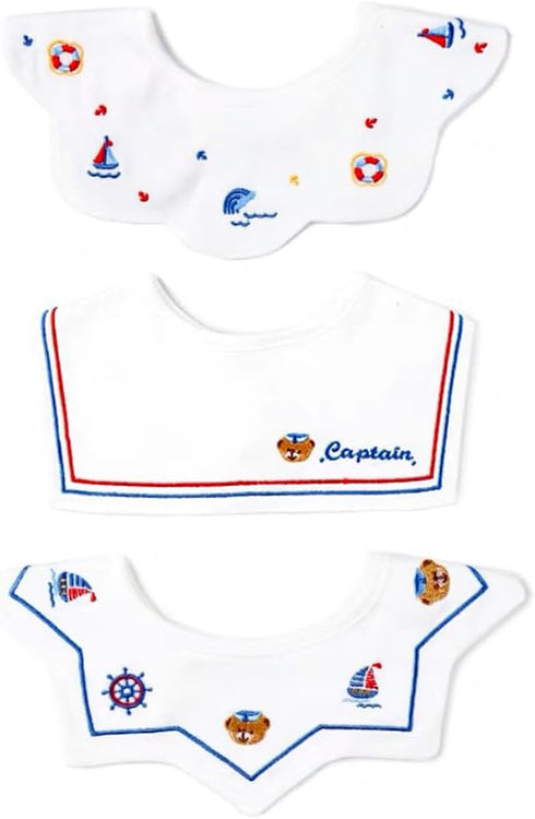 3 Pack 360° Rotate Pure Cotton Baby Bibs, Adjustable Muslin Bibs for Teething and Drooling, Unisex for Toddlers