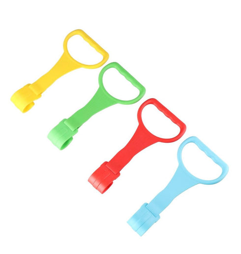 4 Vctitil Pieces Crib Hook Baby Plastic Pull Ring Creative Teaching Stroller to Assist Standing(Red/Yellow/Blue/Green)