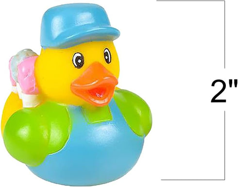 Pack 12 ArtCreativity Carnival Rubber Duckies for Kids, of Cute Duck Bathtub Pool Toys, Fun Carnival Supplies, Birthday