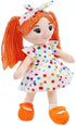 18" June Garden Snuggle Cuties Bella - Soft Cuddly Plush Doll Gift for Girls - Huggable Rag Doll - Orange L