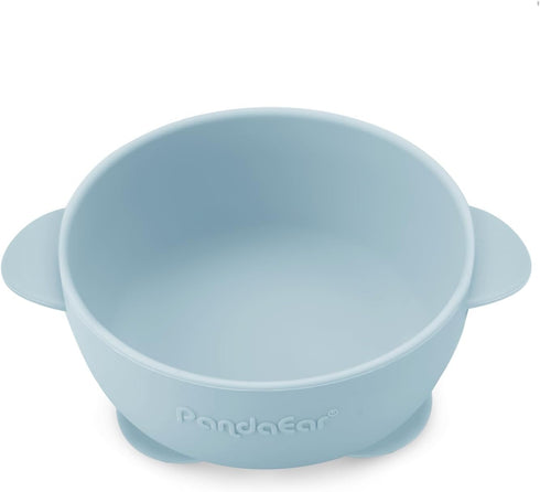 PandaEar 3 Pack Baby Suction Bowls with Lids, Leak-Proof Silicone Food Bowls for Babies, Kids, BPA-Free