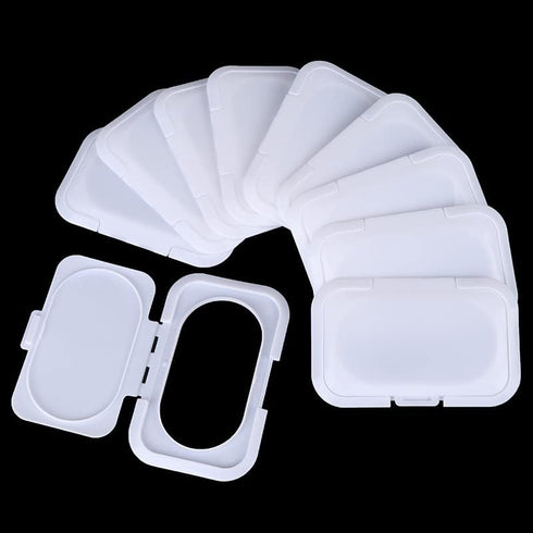 SylvanFactory 1/5/10pcs Hot! Reusable Baby Wipes Lid Wet Cover Portable Child Tissues Box Mobile Paper Tissue Box(C)