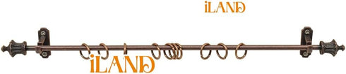 1/12 iLAND Miniature Dollhouse Accessories on Scale, Dollhouse Decor of Mini Curtain Rods, with Antique Crown Finial