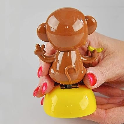 Cute Monkey Solar Power Dancing Figure - Car Dashboard Desktop Decor for Kids Teens, Solar Power Kits