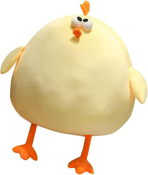 Funny Fat Chicken Plush Pillow - 17.7" Super Soft Simulation Mother Hen Doll, Cute Neck Pillow for Boys, Girls
