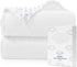White Baby Blankets, Neutral Muslin Cotton Blanket for Unisex Girls and Boys, Solid Toddler Blanket 43-12