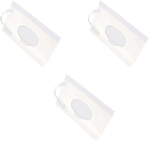 Xinjincang 3Pcs White Wipe Case Travel Holder Keeps Wipes Moist Set of Wet