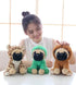 Cute Pug Dog Stuffed Animal, Brown Lion Plush Toy, Soft Pug Toy in Lion Costume, 10 Inch