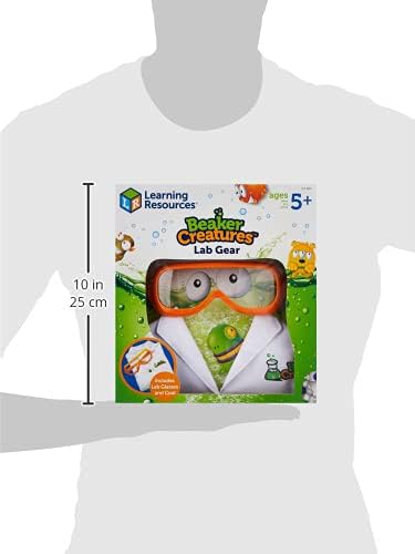 Learning Resources Beaker Creatures Lab Gear - 2 Pieces Lab Coat & Glasses for Kids, STEM Toys Ages 5+