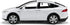 1/32 Model x Metal Die Casting Toy Car, Pull Back with Sound and Lights for Boys 3-12 Years (White)