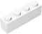 Classic Building Brick 1x4, 100 Piece Bulk Brick Block, Compatible with Lego Parts and Pieces 3010 (110 Pcs) (White)