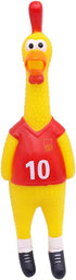 POPLAY 14inch Rubber Chicken Grade Latex Squeeze Chicken Prank Novelty Pet Toys