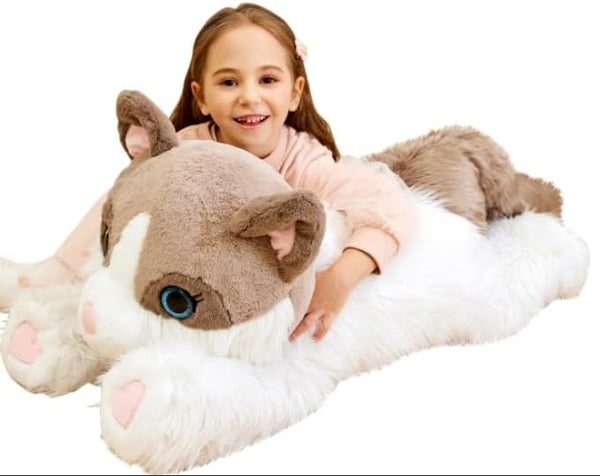 IKASA Giant Cat Ragdoll Stuffed Animal Plush Toy, 30" Jumbo Soft Fluffy Plushie Gifts for Kids