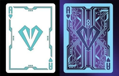 Bicycle Grid 2.0 Red Playing Cards - Poker Size Glows Under Ultraviolet Light