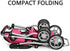 Pink Flower Twin Doll Stroller with Adjustable Handle & Diaper Bag