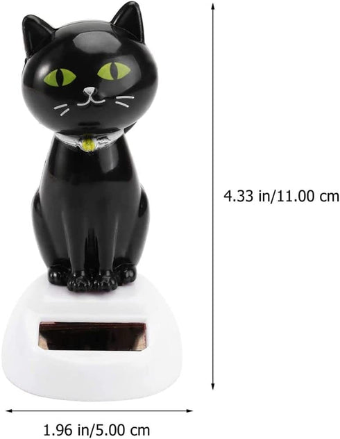 Solar Cat Toy Doll, Dancing Cat Figure Car Ornament, Solar Powered Dashboard Decoration