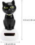 Solar Cat Toy Doll, Dancing Cat Figure Car Ornament, Solar Powered Dashboard Decoration