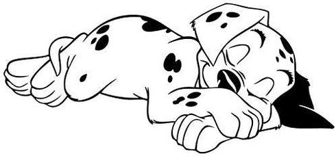 BooDecal Spotty Dog Dalmatian Vinyl Wall Decals, Cute Puppy for Baby Nursery, 22 x 10 inches