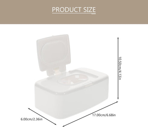 KOMBIUDA Wipe Dispenser with Lid Refillable Decorative Wet Tissue Holder for Home Travel Makeup Storage Container