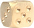 ARTIBETTER 2 Pcs Metal Dice: Brass Dice for Poker Party Game, Role Playing Games, Golden Dice for Tables
