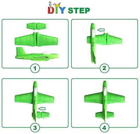 6Pcs Foam Airplanes Glider Outdoor Toy -Glider Planes for Kids - Foam Planes for Kids - Perfect Party Favor or Goodie